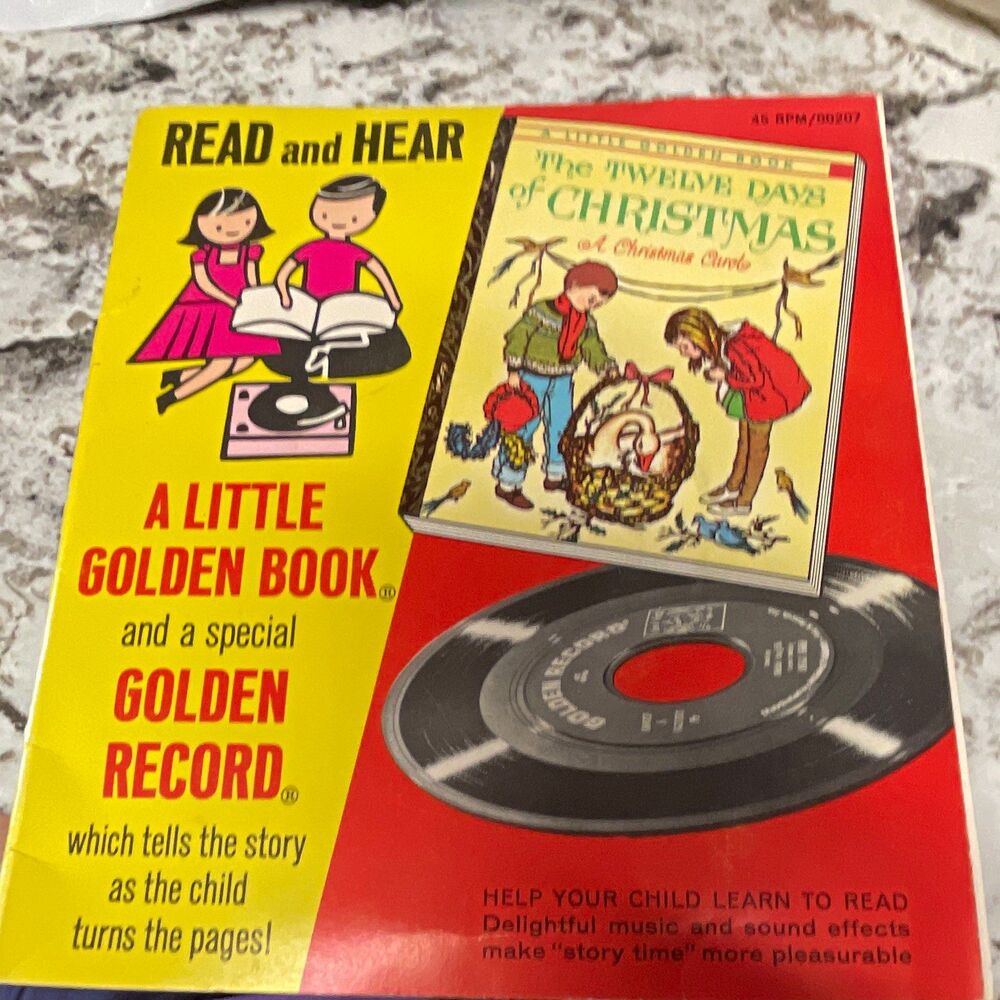 Golden Record Read and Hear Twelve Days of Christmas 7" 45RPM Book Set